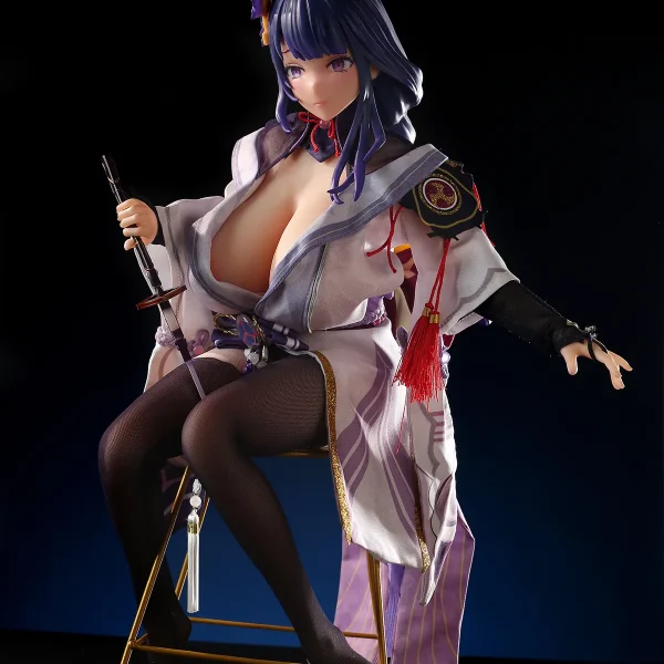 65cm Raiden Shogun: Realistic Raiden Shogun Sex Doll Genshin Impact Anime Companion Poseable Skeleton Platinum Silicone Body