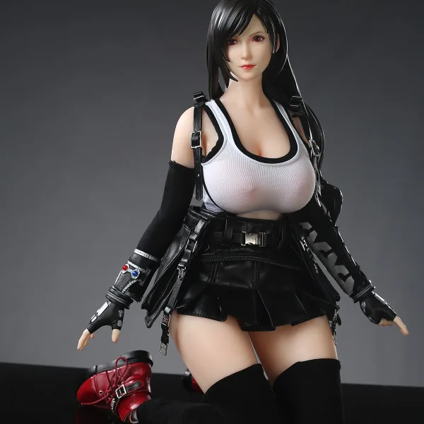 65cm Tifa Lockhart: Silicone Anime Sex Doll Compact Poseable Built In Skeleton Fantasy Companion