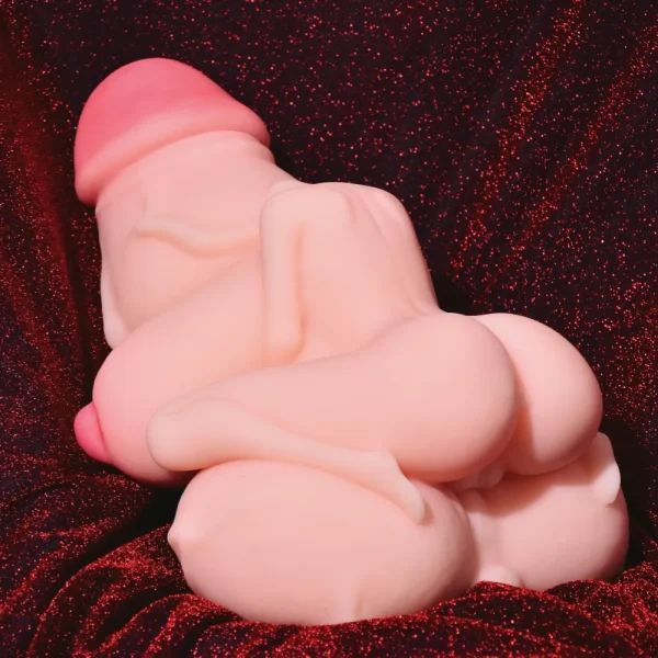 Selene: Realistic TPE Futanari Sex Doll Torso with 5 Channel Dual Entry Futa Cock and Big Breasts